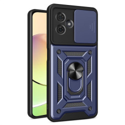 Хибриден гръб със стойка и слайдер за Motorola G54 5G - тъмно син