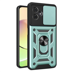 Хибриден гръб със стойка и слайдер за Motorola G54 5G - зелен