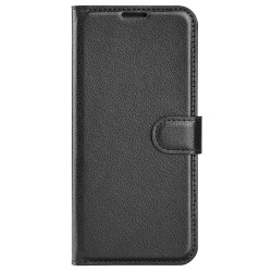 Кожен калъф тип портмоне за Motorola G54 5G - черен