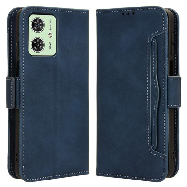 Кожен калъф тип портмоне с магнитно закопчаване за Motorola G54 5G - тъмно син Кожен калъф тип портмоне с магнитно закопчаване за Motorola G54 5G - тъмно син