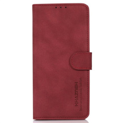 Калъф тип портмоне марка KHAZNEH за Motorola Moto G34 5G - винено червен