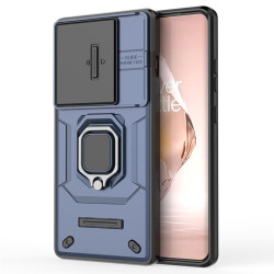 Хибриден гръб със стойка и слайдер за камера за OnePlus 12R - тъмно син