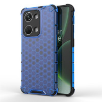 Хибриден гръб с ромбоидна шарка за OnePlus Nord 3 5G - син