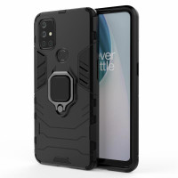 Хибриден гръб със стойка за OnePlus Nord N10 - черен
