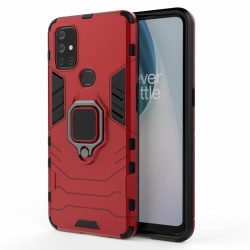 Хибриден гръб със стойка за OnePlus Nord N10 - червен