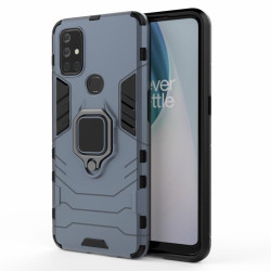 Хибриден гръб със стойка за OnePlus Nord N10 - стоманено син