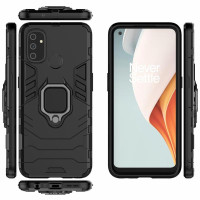 Хибриден гръб със стойка за OnePlus Nord N100 - черен