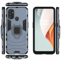 Хибриден гръб със стойка за OnePlus Nord N100 - стоманено син
