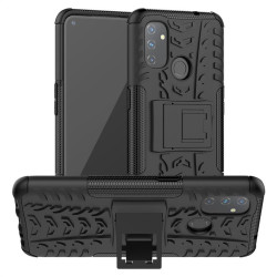 Двупластов гръб със стойка за OnePlus Nord N100 - черен