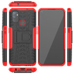 Двупластов гръб със стойка за OnePlus Nord N100 - червен - 2
