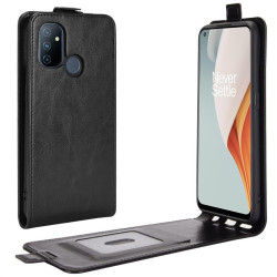 Кожен калъф flip за OnePlus Nord N100 - черен