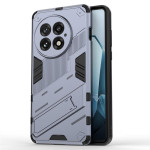 Хибриден гръб със стойка марка BIBERCAS за OnePlus 13 - стоманено сив