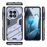 Хибриден гръб със стойка марка BIBERCAS за OnePlus 13 - стоманено сив - 1