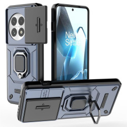 Хибриден гръб със стойка и слайдер за камера за OnePlus 13 - тъмно син