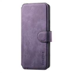 Кожен калъф страничен flip марка CaseNeo за OnePlus 13 – лилав
