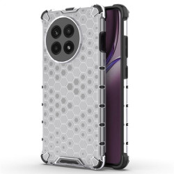 Хибриден гръб с ромбоидна шарка за OnePlus 13R - бял