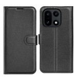Кожен калъф тип портмоне за OnePlus 15 - черен - 1