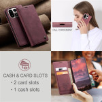 Калъф страничен flip марка CASEME за OnePlus 15 – винено червен - 0 Калъф страничен flip марка CASEME за OnePlus 15 – винено червен - 0