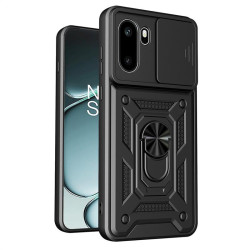 Хибриден гръб със стойка и слайдър за камера за OnePlus 15R - черен