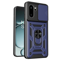 Хибриден гръб със стойка и слайдър за камера за OnePlus 15R - тъмно син