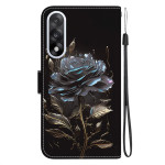 Кожен калъф тип портмоне за OnePlus Nord 5 5G - черна роза - 2 Кожен калъф тип портмоне за OnePlus Nord 5 5G - черна роза - 2