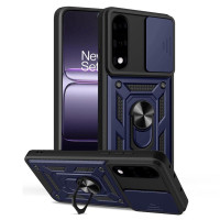 Хибриден гръб със стойка и слайдър за камера за OnePlus Nord 5 5G - тъмно син