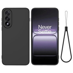 Силиконов гръб с верижка за OnePlus Nord 5 5G - черен