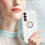Силиконов гръб със стойка тип пръстен марка XINLI за OnePlus Nord 5 5G - бял - 0