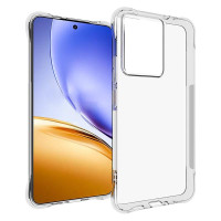 Силиконов гръб с подсилени ръбове за Realme 14 5G - прозрачен