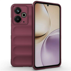 Подсилен силиконов гръб на ленти за Realme 14T 5G - винено червен
