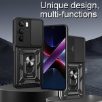Хибриден гръб със стойка и слайдър за камера за Realme 14x - черен - 2