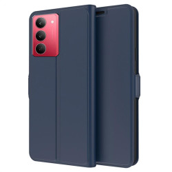 Тънък калъф страничен flip за Realme 14x &ndash; тъмно син