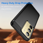 Силиконов гръб Rugged Armor за Realme 14x - черен - 0