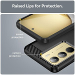 Силиконов гръб Rugged Armor за Realme 14x - черен - 1