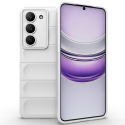 Подсилен силиконов гръб на ленти за Realme 14x - бял