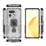 Хибриден гръб със стойка за Realme 16 Pro+ - сив - 1