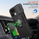 Хибриден гръб със стойка и слайдер за камера за Realme 16 Pro+ - черен - 1