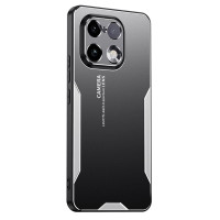Алуминиев гръб за Realme 16 Pro+ - черен със сребриста рамка