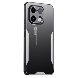 Алуминиев гръб за Realme 16 Pro+ - черен със сребриста рамка