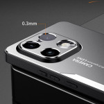 Алуминиев гръб за Realme 16 Pro+ - черен със сребриста рамка - 0