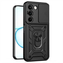 Хибриден гръб със стойка и слайдър за камера за Realme C100 5G - черен