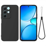 Силиконов гръб с верижка за Realme C100 5G - черен