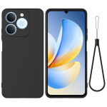 Силиконов гръб с верижка за Realme Note 70T - черен