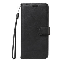Кожен калъф тип портмоне за Realme Note 70T - черен