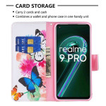Калъф страничен флип за Realme 9 Pro - две пеперуди - 2 Калъф страничен флип за Realme 9 Pro - две пеперуди - 2