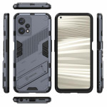 Хибриден гръб със стойка марка BIBERCAS за Realme 9 Pro - стоманено сив - 2
