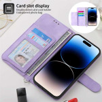 Кожен калъф тип портмоне с шарка за Realme 12 Pro/12 Pro+ - лилав - 3 Кожен калъф тип портмоне с шарка за Realme 12 Pro/12 Pro+ - лилав - 3