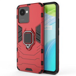 Хибриден гръб със стойка за Realme C30 - червен