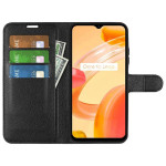 Кожен калъф тип портмоне за Realme C30 - черен - 1 Кожен калъф тип портмоне за Realme C30 - черен - 1