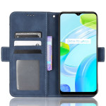 Кожен калъф тип портмоне с магнитна закопчалка за Realme C30 - тъмно син - 0 Кожен калъф тип портмоне с магнитна закопчалка за Realme C30 - тъмно син - 0